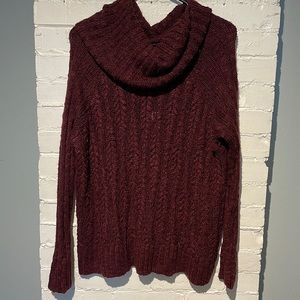 Maroon Cowl-Neck Sweater